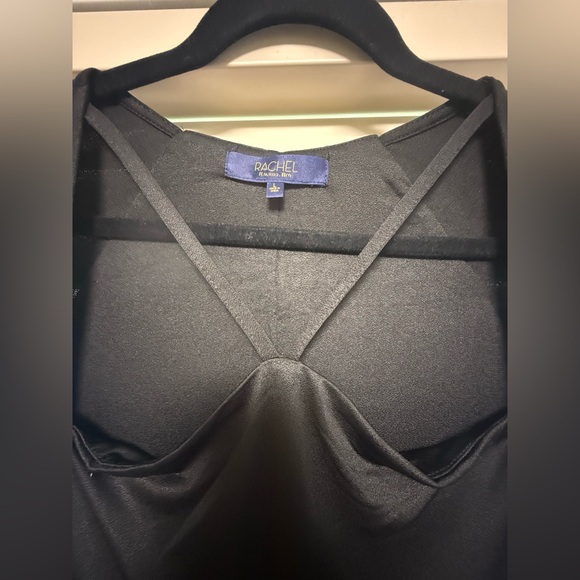 NWT RACHEL Rachel Roy Black Long Sleeve Palmer Strappy-Neck Dress - Picture 8 of 10